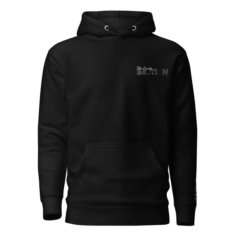 Find your motion black stitched hoodie