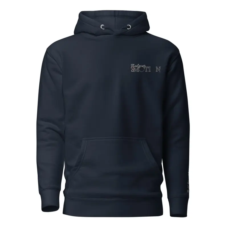 Find your emotion navy stitch hoodie