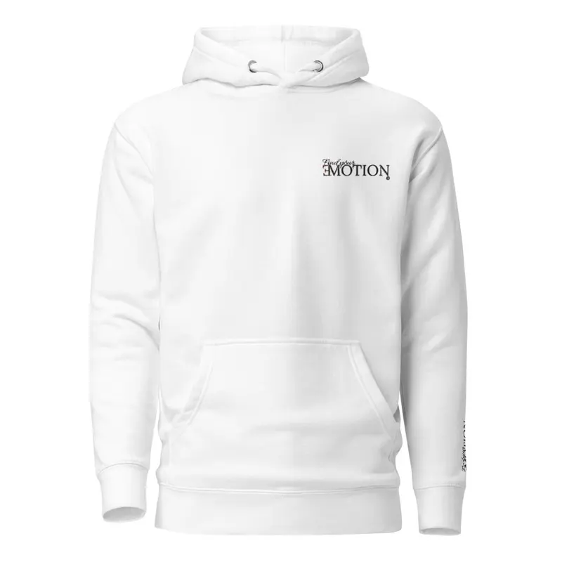 Find your motion white stitch hoodie